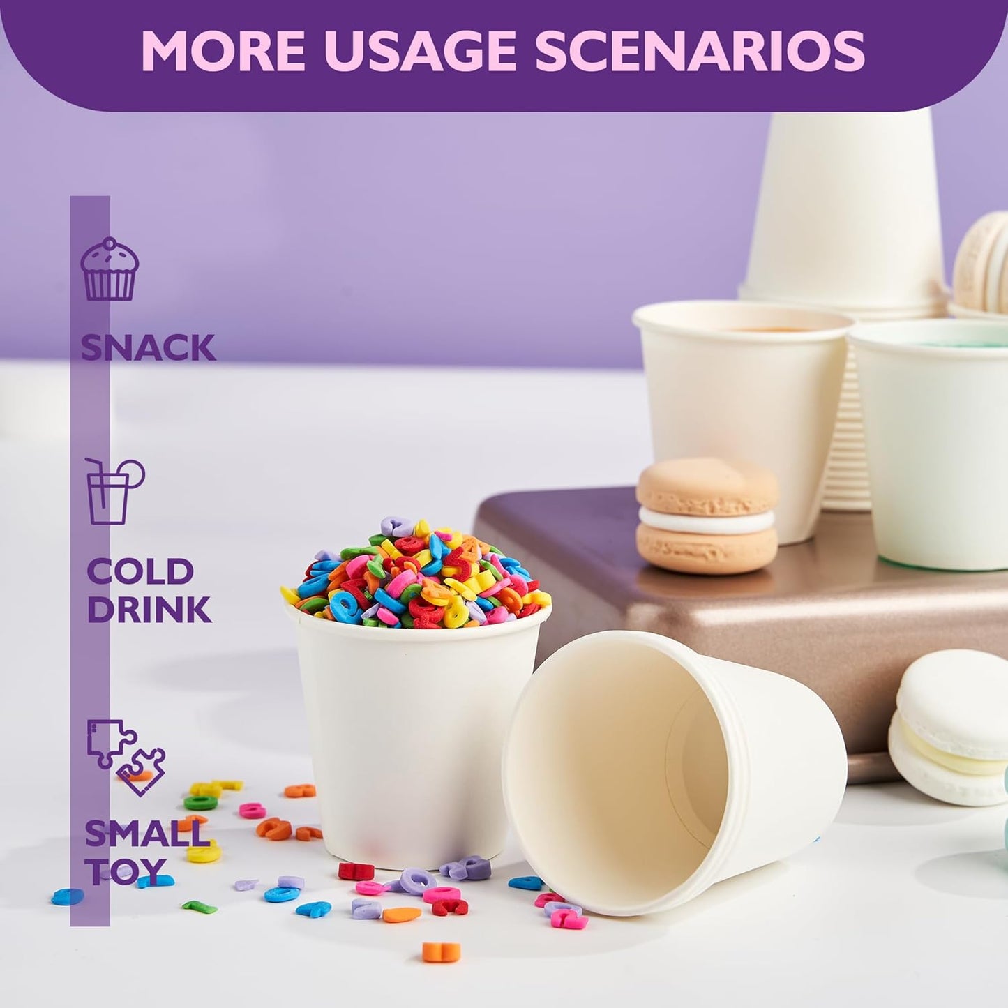 3 oz Disposable Paper Cups, Mouthwash Cups, Small Coffee Cups for Bathroom Rinsing, Mini Water Drinking Cups for Espresso, Samples, 200 Pack