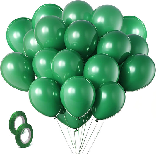 Green Balloons Green Birthday Decorations 10 Pack 36 inch Round Party Balloons for Dark Green Themed Wedding Graduation Anniversary Christmas Birthday Party St Patricks Day Backdrop Decorations