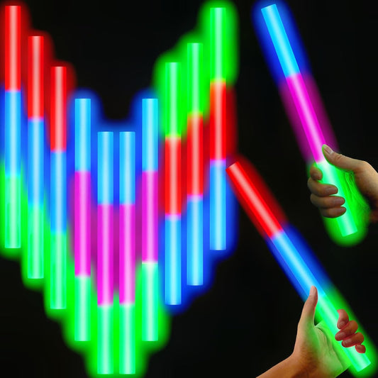 Lewtemi 10 Pcs Large Glow Sticks Big Giant Jumbo Halloween Christmas Emergency Light Stick for Camping Accessories, Survival Kit