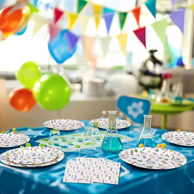 Science Party Decorations - Science Party Plates and Napkins for Kids Birthday Party, Serves 40 Guests