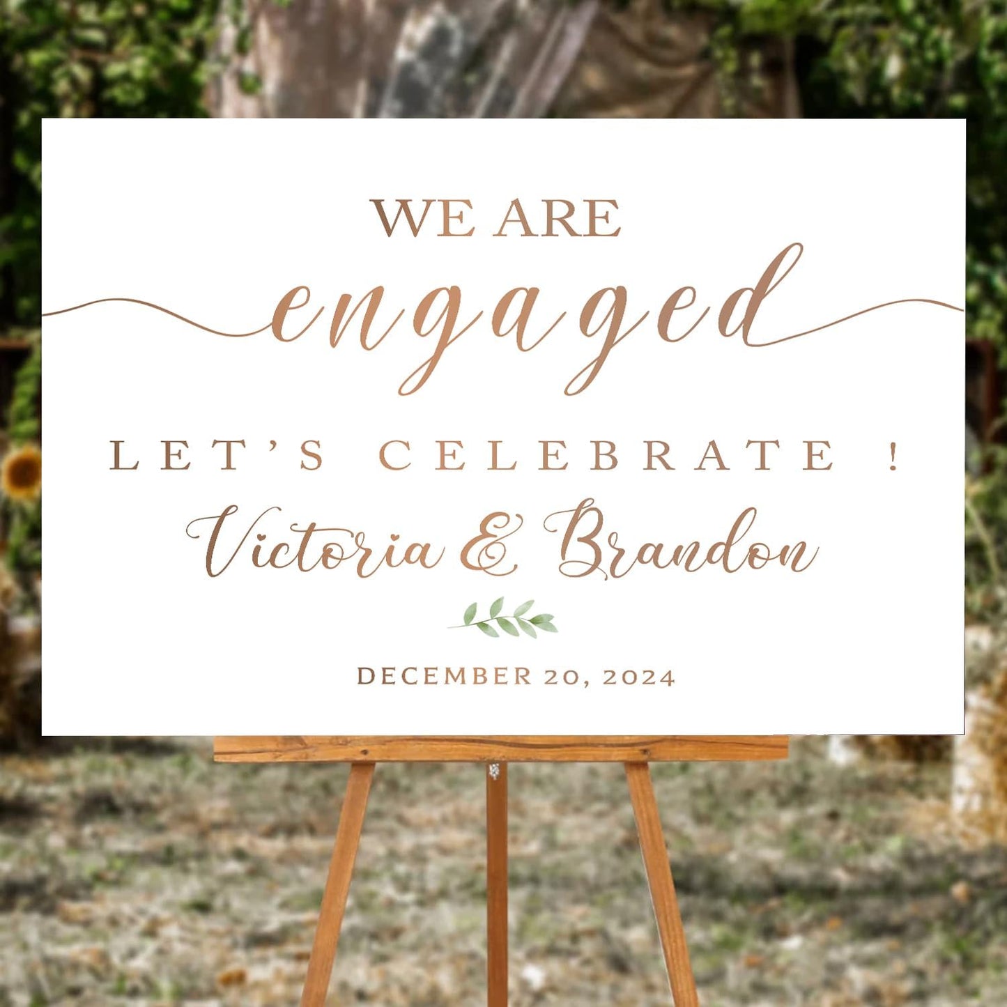 We Are Engaged Minimalist Welcome Sign, Modern Engagement Sign Printable, Engagement Party Welcome Sign, Engagement Sign With Stand, Engagement Party Decorations, Full Size, Version 18
