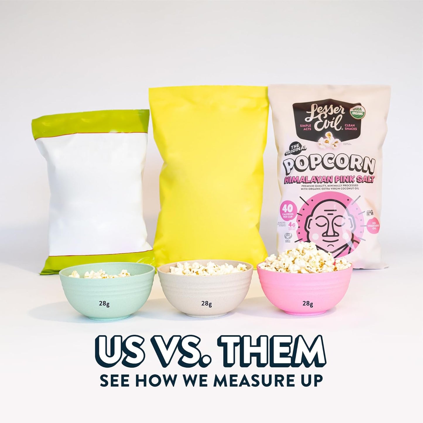 Lesser Evil Popcorn Wht Cheddar Org 4.6 OZ