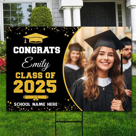 Personalized Graduation Yard Signs, Class of 2025 Sign, Graduation Senior Sign 2025, Graduate Yard Sign, Graduation Decorations Sign, High School Grad, College Graduation Sign #10