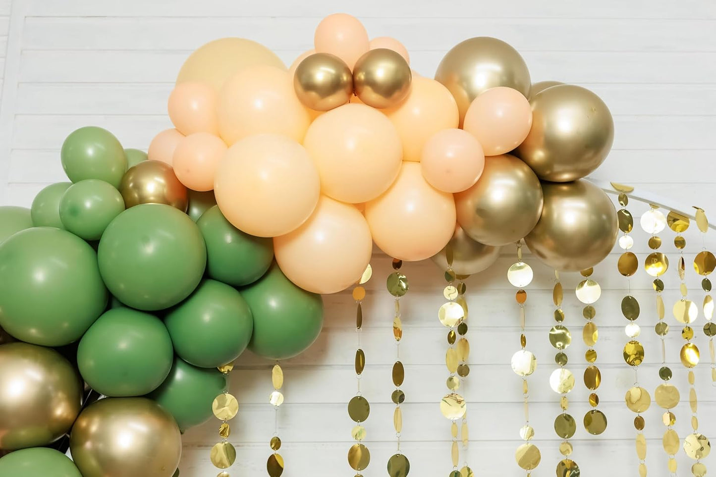 Nude Balloons - 12 inch 100pcs Latex - Round Neutral Boho Birthday with 2 Ribbons, Helium Apricot Balloons for Birthday Party, Wedding, Anniversary, Baby Shower Decorations