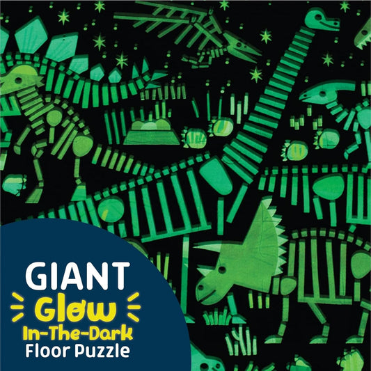 Chuckle & Roar Dinosaur Glow Floor Puzzle 50pc