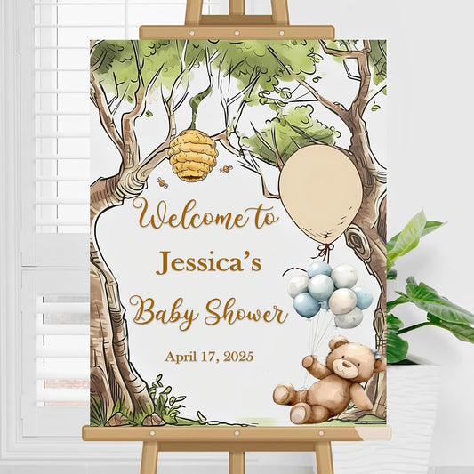 Custom Baby Shower Sign, Wildflower Baby Shower Welcome Sign, Floral Baby Shower Sign, Baby Shower Decorations, Safari Animals Baby Shower Sign, Baby Shower Yard Sign