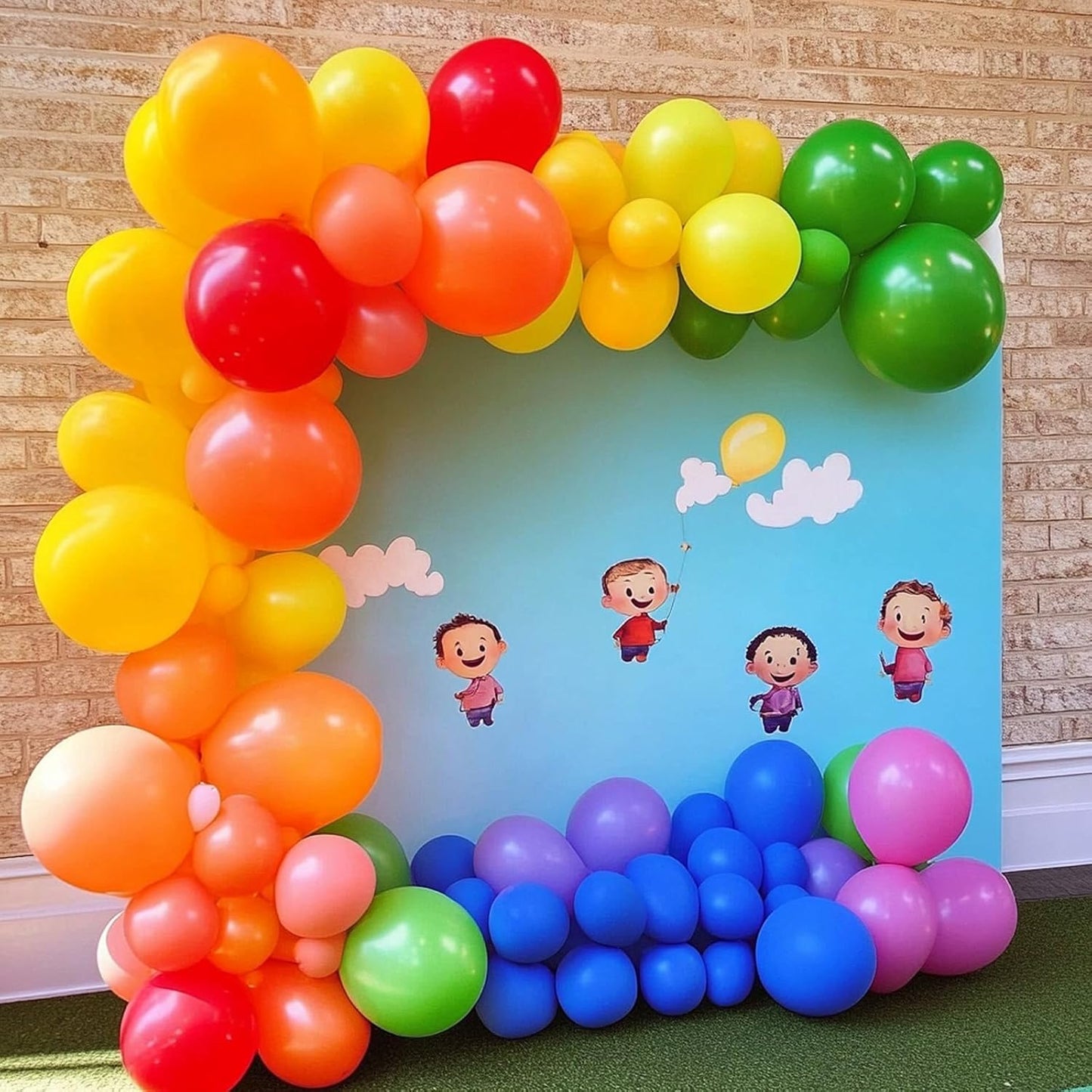 150 pcs Rainbow Latex Balloons, 5 inches Assorted color ballons, Round Helium Bright Color Balloons for Birthday Baby Shower Wedding Party Decorations