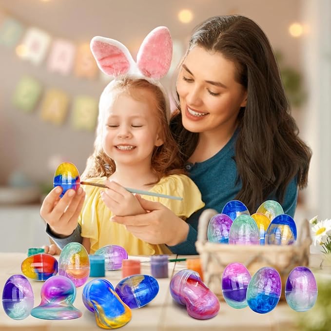 12 Pack Prefilled Easter Galaxy Slime Eggs,Galaxy Slime Easter Egg Fillers Stress Relief for Kid Teens Boy Girl Easter Egg Hunt Filling Treats Classroom Easter Basket Stuffers Easter Party Favor