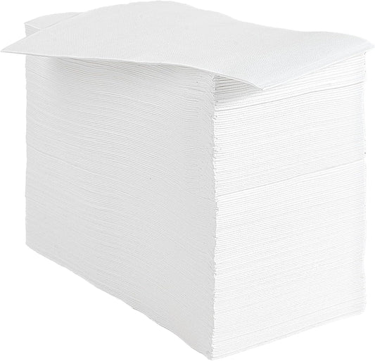 Vplus 200 Pack Premium Quality Guest Towels Disposable Dinner Napkins Soft, Absorbent, Party Napkins for Wedding Reception,Parties, Dinners or Catering Events，and Everyday Use (White, 200)