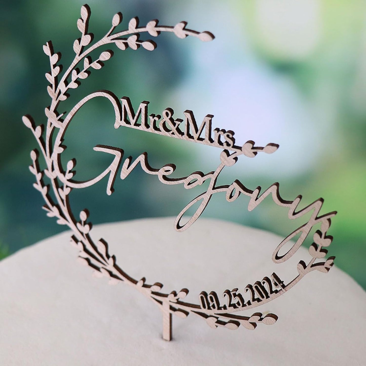 Wedding Cake Toppers,Custom Cake Topper Wedding Bride and Groom,Personalized 16 Colors Anniversary Mr and Mrs Cake Decoration