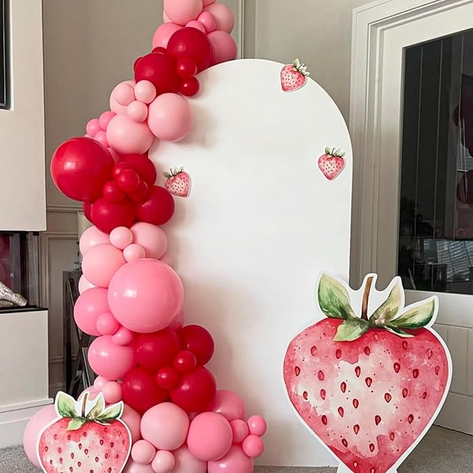 YMSZ Red and Pink Balloons Arch Kit, Valentines Balloons Arch,134pcs Pink and Red Balloon for Birthday, Valentines, Anniversary Party Decorations