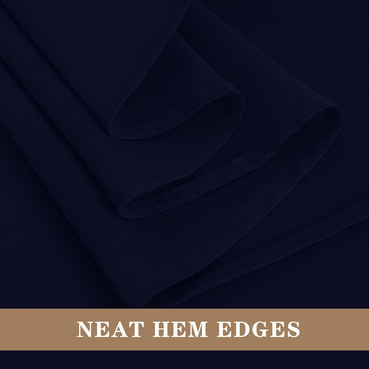Fitable 6 Pack Navy Round Table Clothes - 70 Inches in Diameter - Stain Resistant and Washable Tablecloths, Polyester Fabric Table Covers for Wedding, Party, Banquet, Gathering