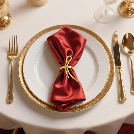 Gold Bow Napkin Rings Set of 12 Christmas Bow Tie Napkin Rings for New Year Valentine's Day Decor,Shiny Metal Bow Knot Napkin Ring Holders for Elegant Wedding Restaurants Home Table Setting