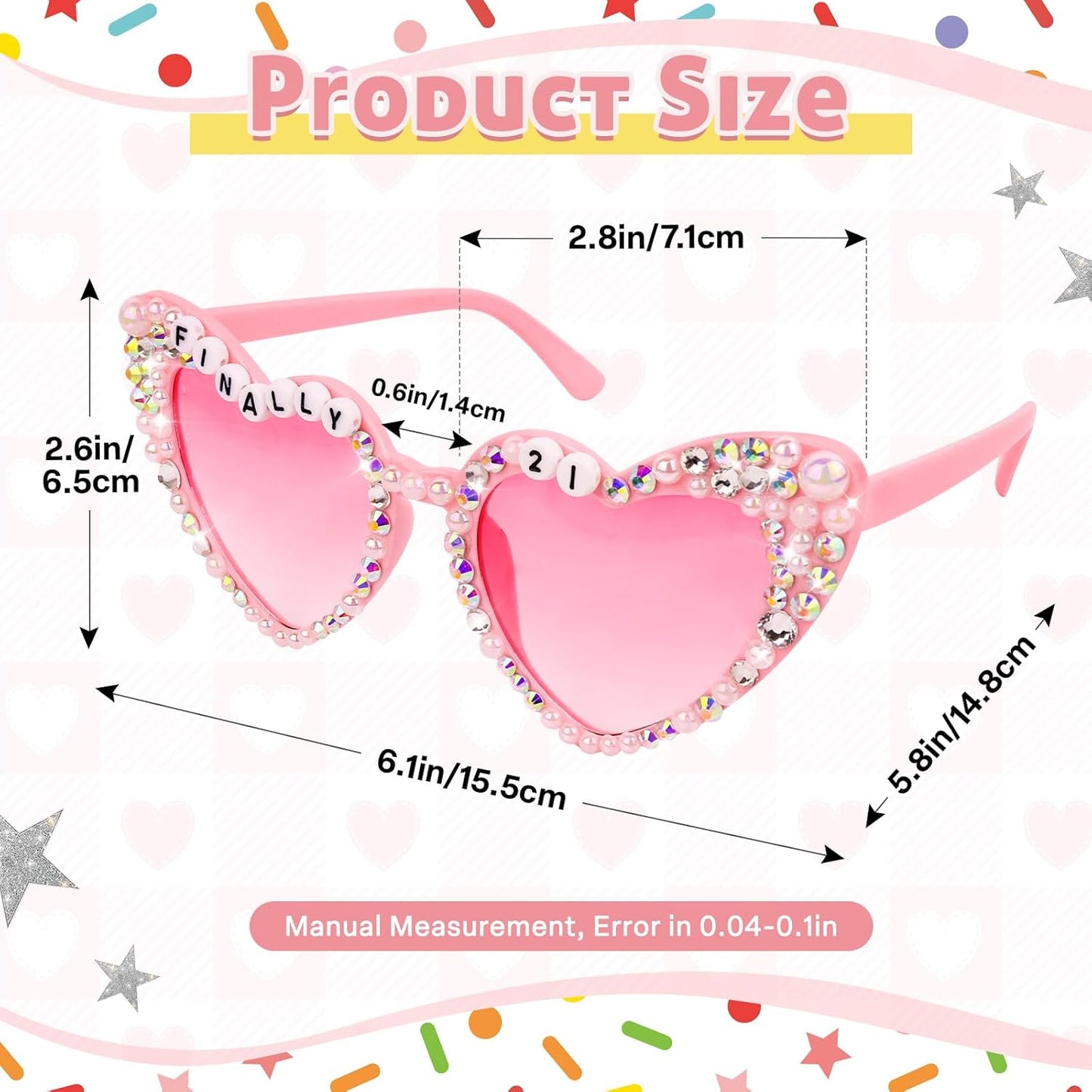 Finally 21 Birthday Sunglasses with Crown, 21st Birthday Gifts Decorations for Women, Birthday Glasses Headband Tiara