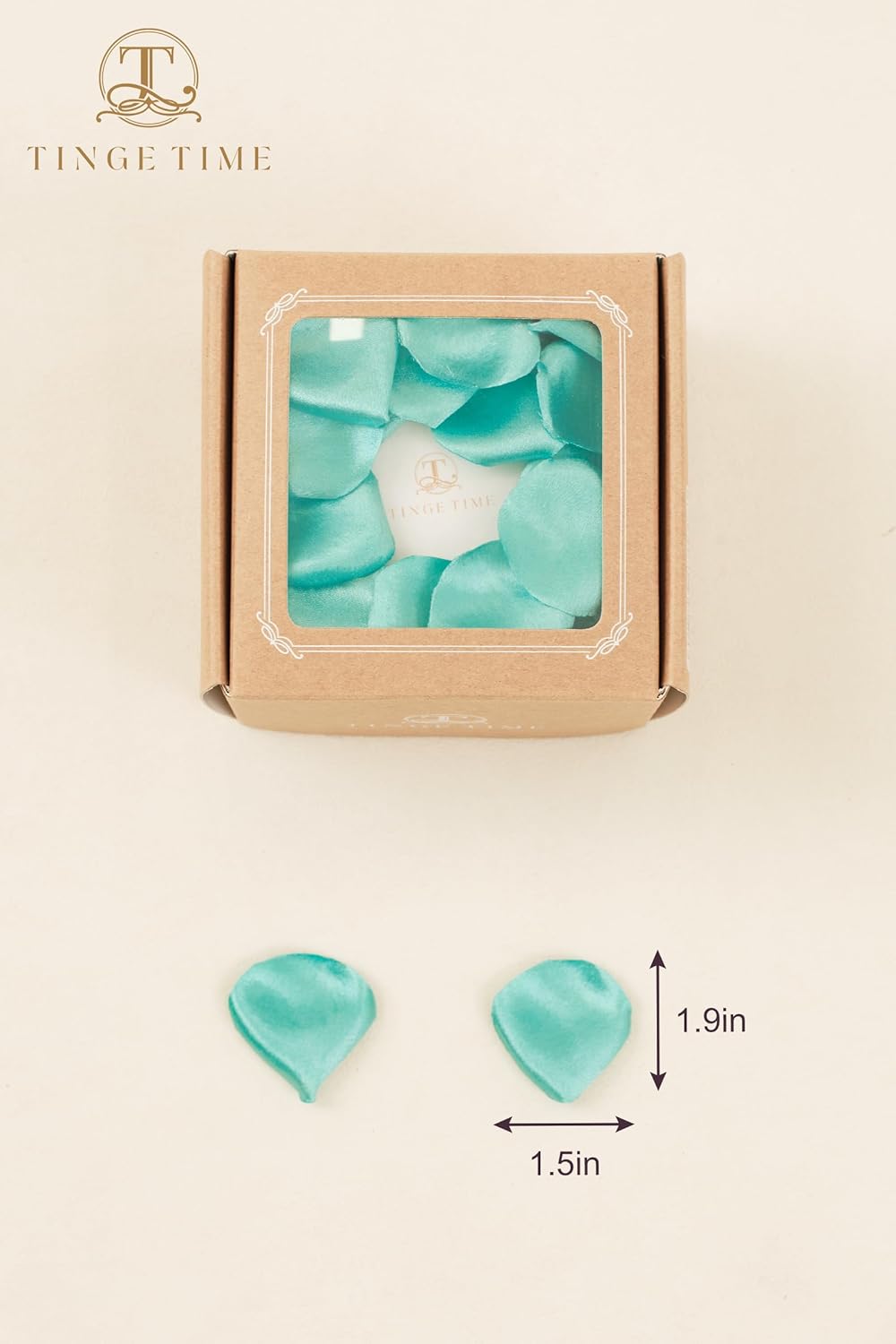 TINGE TIME 300pcs Silk Rose Petals Teal Green Heart Flower Petals for Wedding Flower Girl Basket Aisle Scatter Dinner Table Centerpieces Party Confetti Bridal Shower Romantic Night Decoration