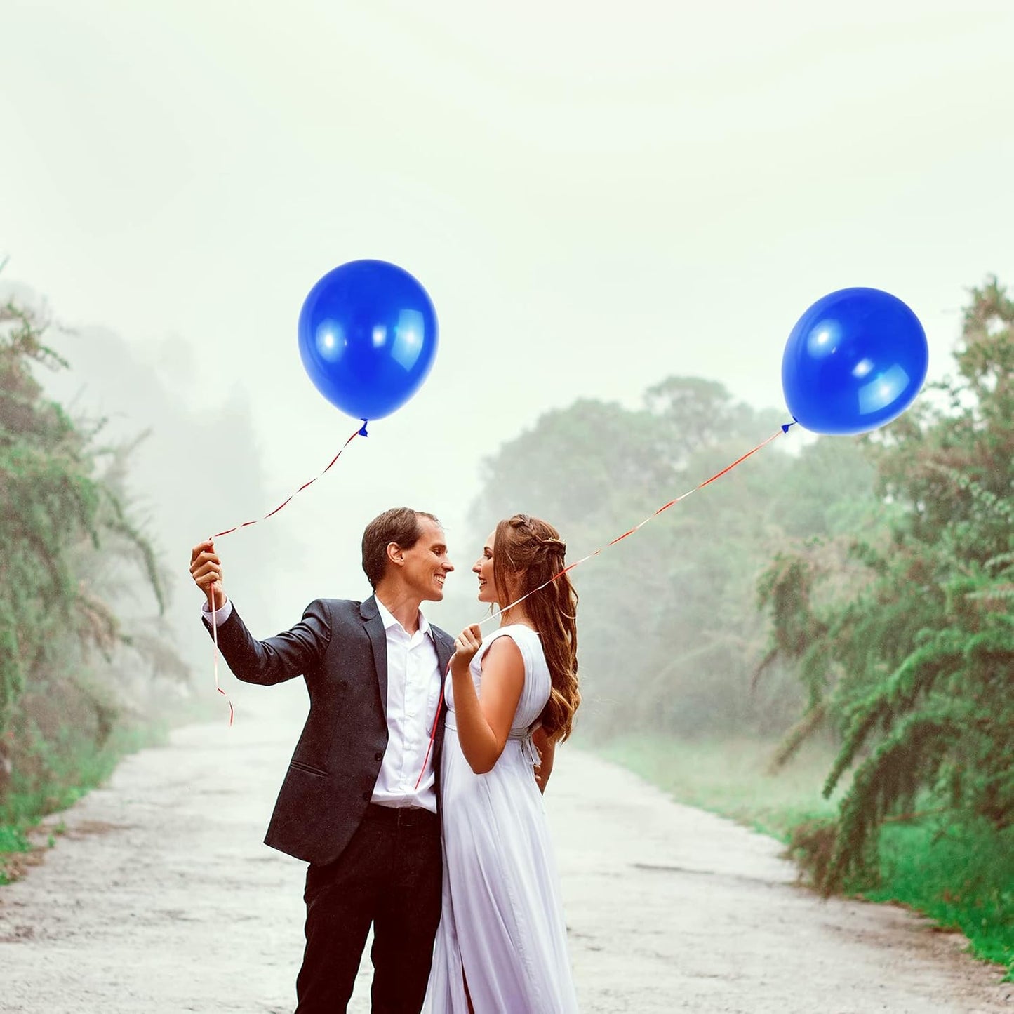 110pcs Blue Balloons 12 Inch, Latex Party Balloons Helium Quality for Birthday, Graduation, Baby Shower, Valentines, Christmas, Wedding Decorations