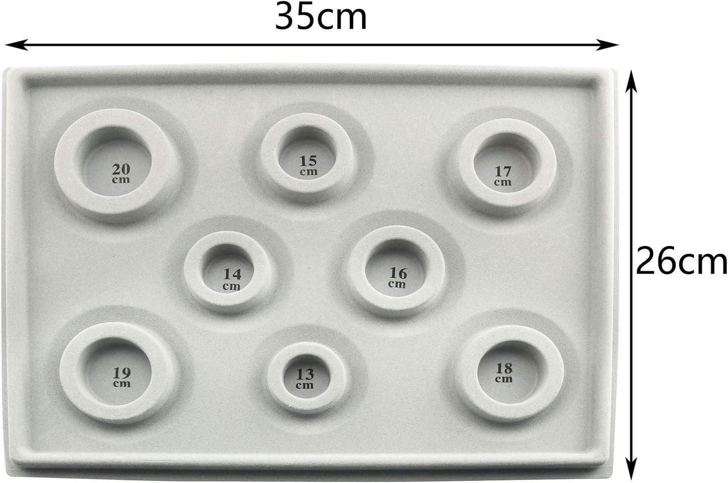 Tegg Bracelet Board Flocked Bead Beading Jewelry Organizer Tray for Bracelet Jewelry Making Design DIY Craft Panel
