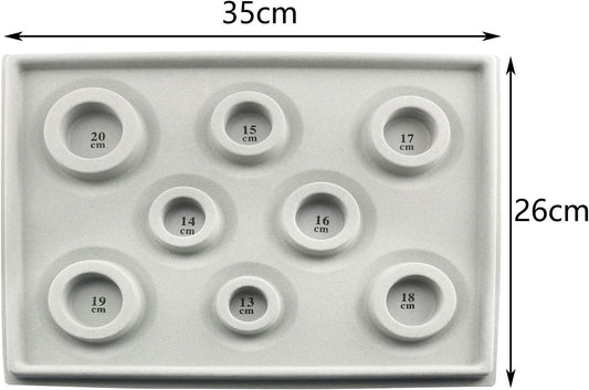Tegg Bracelet Board Flocked Bead Beading Jewelry Organizer Tray for Bracelet Jewelry Making Design DIY Craft Panel