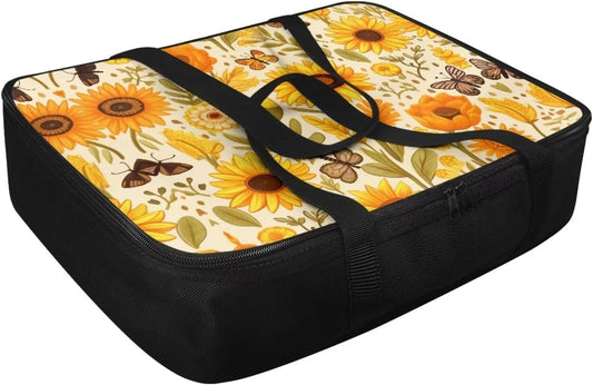 Sunflower Insulated Casserole Carrier Travel Bag - Casserole Dish Carrying Case - Lasagna Holder Tote Zip Food Carrier for Hot or Cold Food - Fits 11 x 15 or 9 x 13 Baking Dish