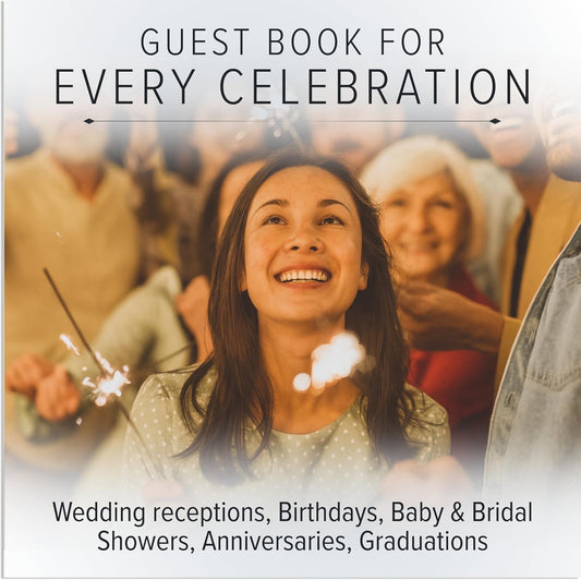 Gallery Leather Guest Book - Great for Wedding, Reception, Baby and Bridal Shower, Birthday Party and Vacation Home - 192 Lined Pages to Sign in, add Polaroid Photo - Hardcover 9x7" - Acadia Green