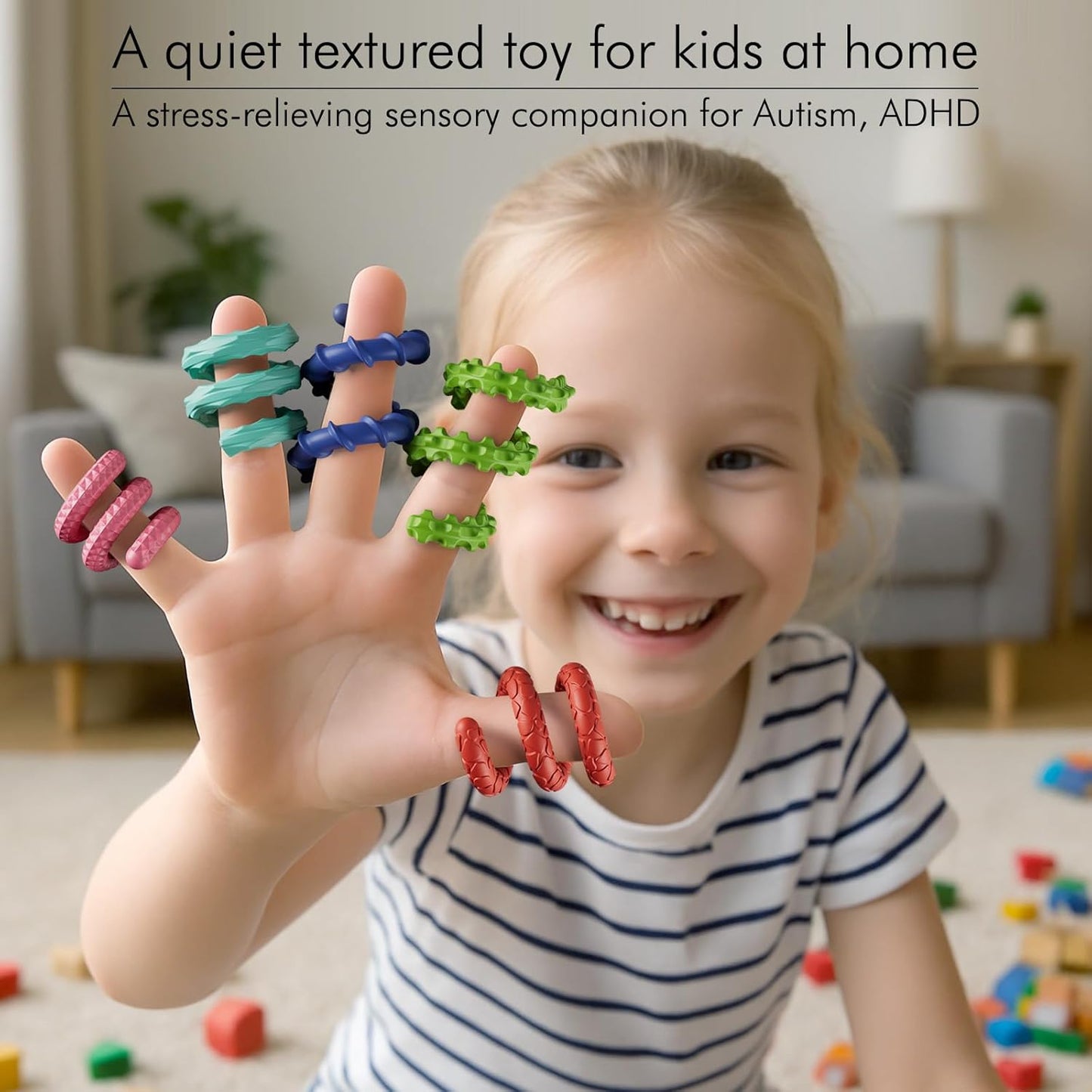 Sensory Fidget Toys for Kids Adults,6PCS Flexible Fidget Sticks for Stress Anxiety Autistic ADHD, Calm Down Travel Airplane Essentials Toys, Stuffers for Teens Kids