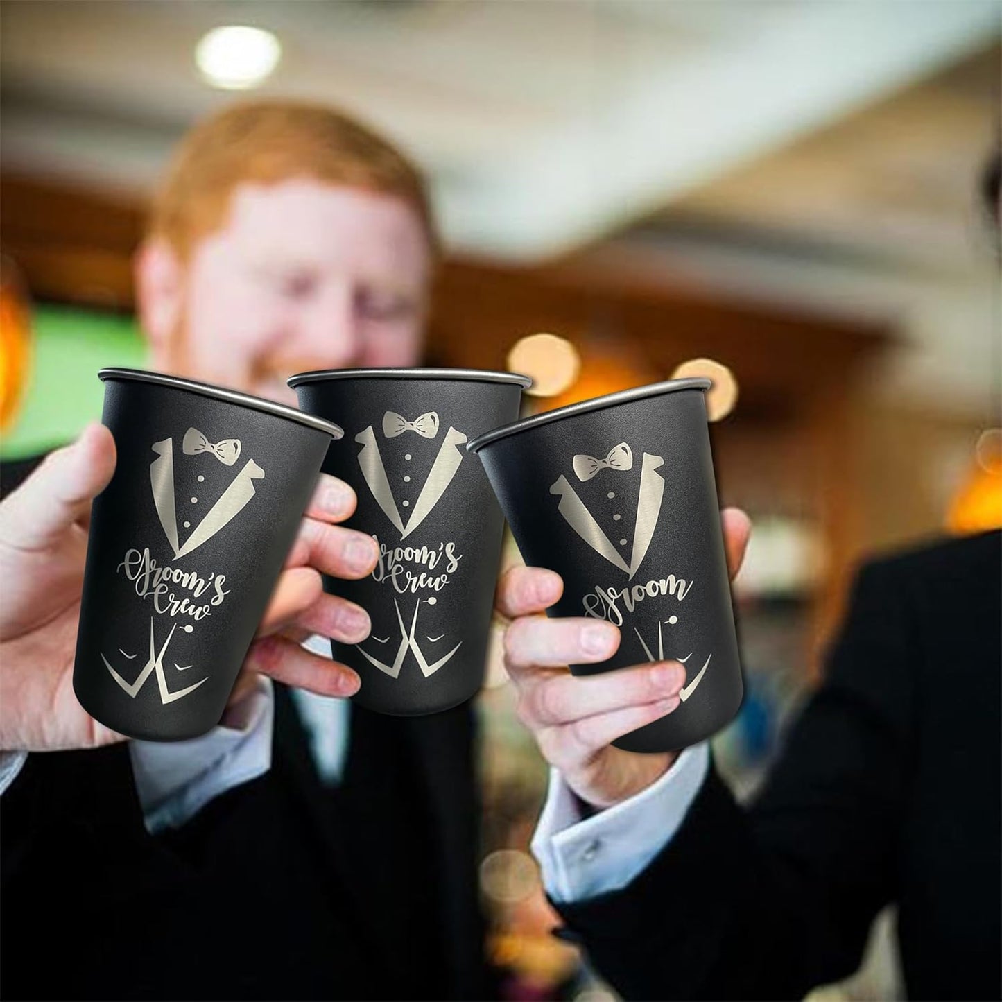 TEAM GROOM Groomsmen Gifts Cups 8 pcs Bachelor Party Favors Groomsmen Tumblers（Groom s Crew）