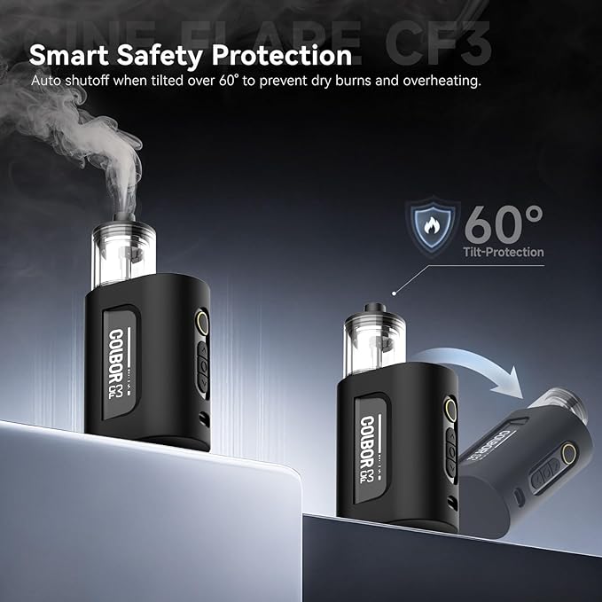 COLBOR CF3 Fog Machine 30W Portable Fog Machine Mini Smoke Machine for Photography with 60° Tilt-Protection for Outdoor Party Cosplay Halloween Rechargeable Smoke Machine Fog