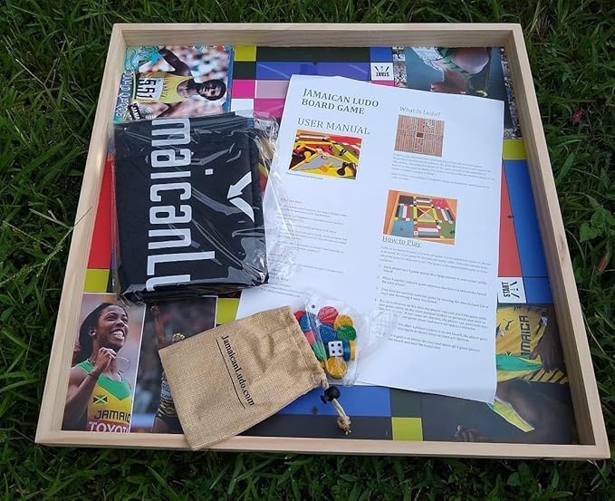 Jamaican Ludo Legendary Athletes Edition – 24x24 Oversized Board Game | Celebrating Jamaica’s Sports Icons | Fun Multi-Player Entertainment for Family Game Night | Ludi, Ludy, Loodi | Gift Idea