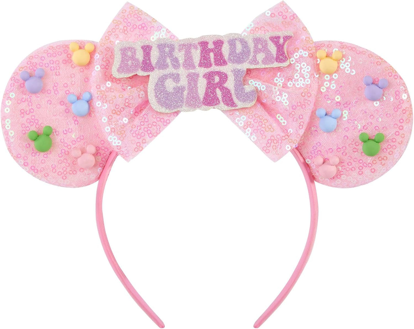 FANYITY Mouse Ears, Sequin Mouse Ears Headband for Girls Women Halloween Birthday Party