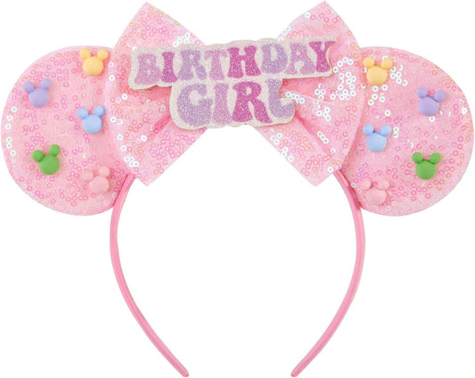 FANYITY Mouse Ears, Sequin Mouse Ears Headband for Girls Women Halloween Birthday Party