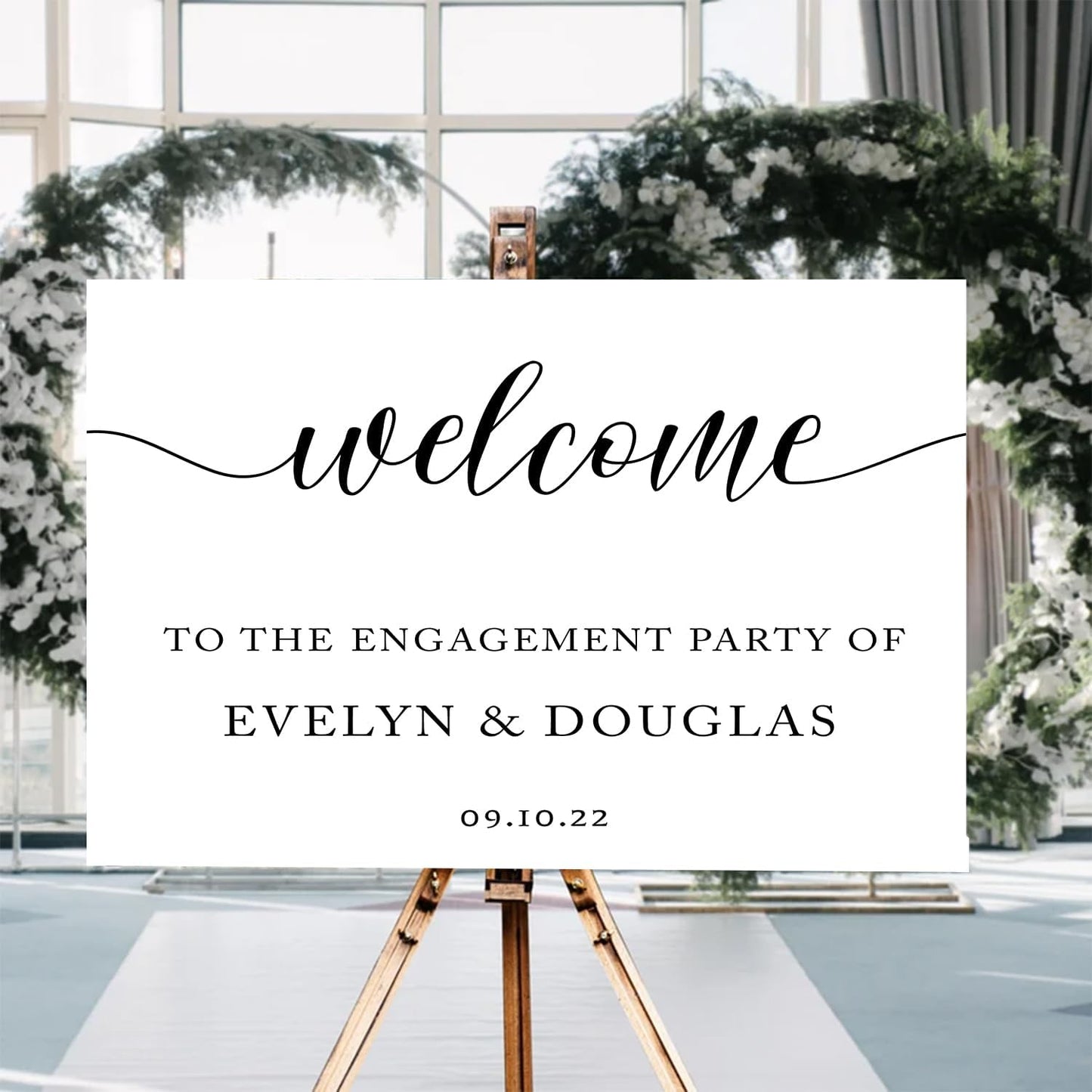 Welcome To Our Engagement Party Sign, Engagement Party Sign, Horizontal Engagement Sign, Welcome To Our Wedding Sign, Engagement Signs For A Party
