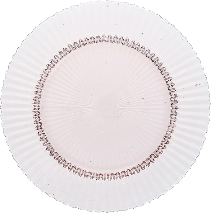 Fortessa Archie Glass Dinner Plate, 10.6 Inch, Pink