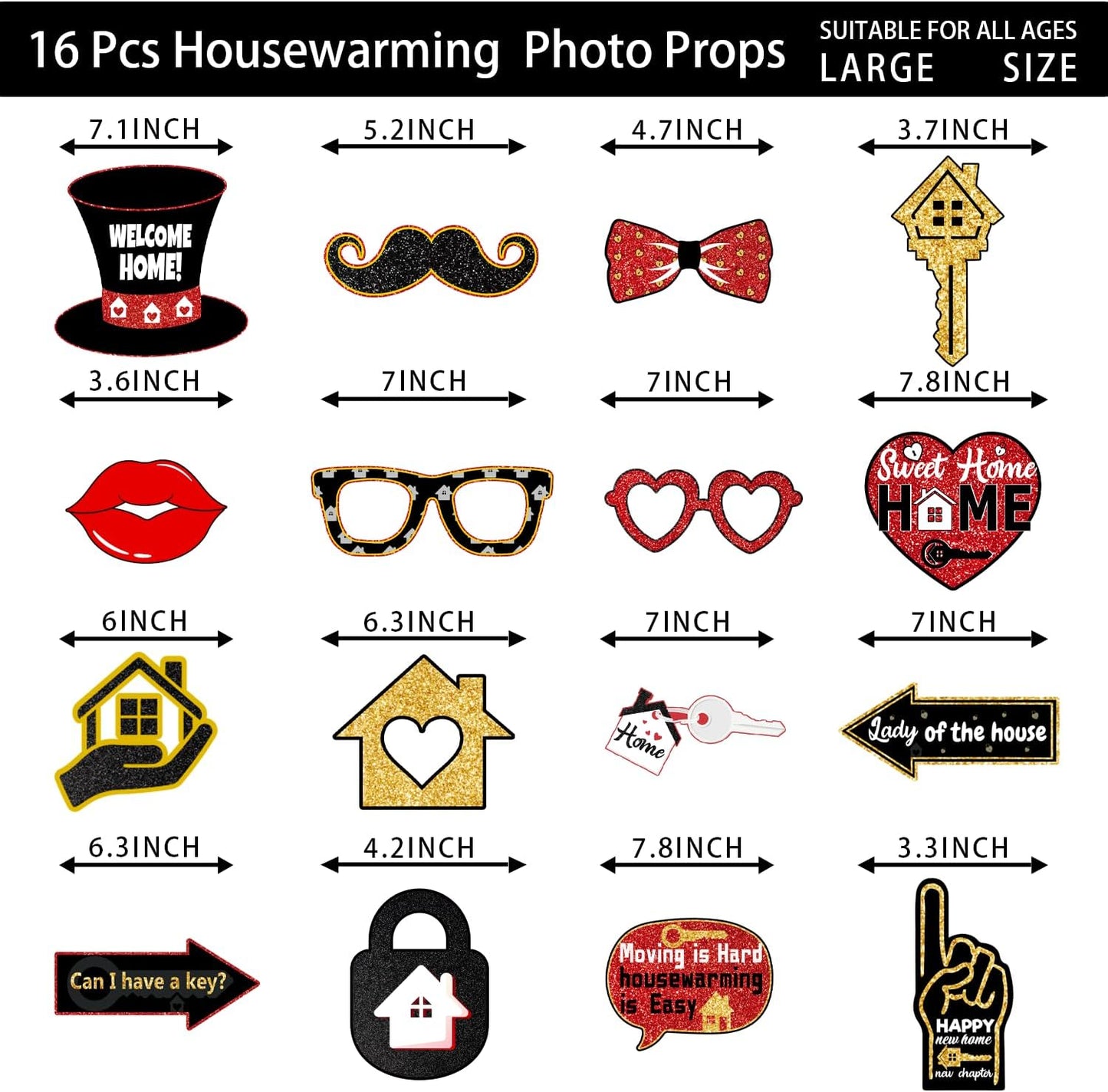 Housewarming Party Decorations Photo Booth Props Welcome Home Decor Photobooth House Warming Party Supplies Decoration New Sweet Home Photo Booth Props Kit