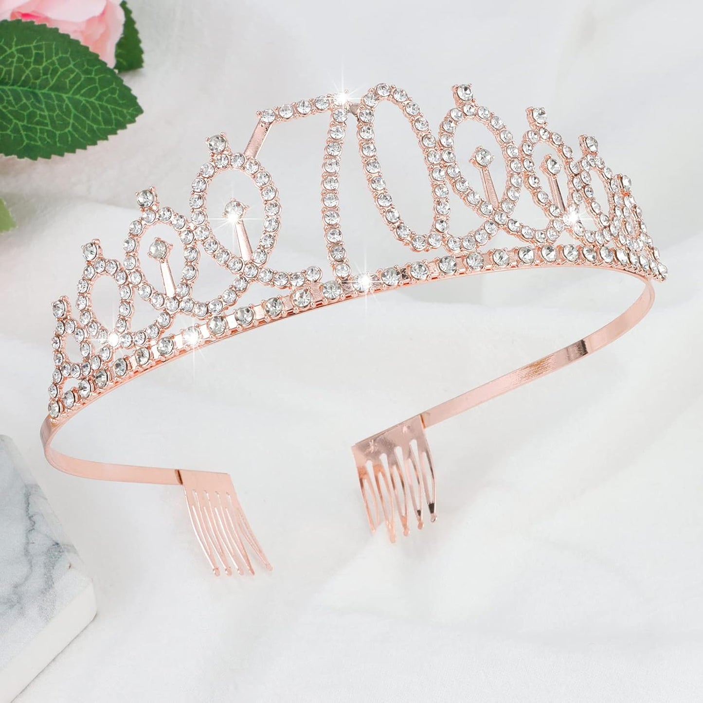 70th Birthday Celebration Pack for Women: Crown, Sash, Pearl Pin, and Photo Booth Props for a Fabulous Milestone