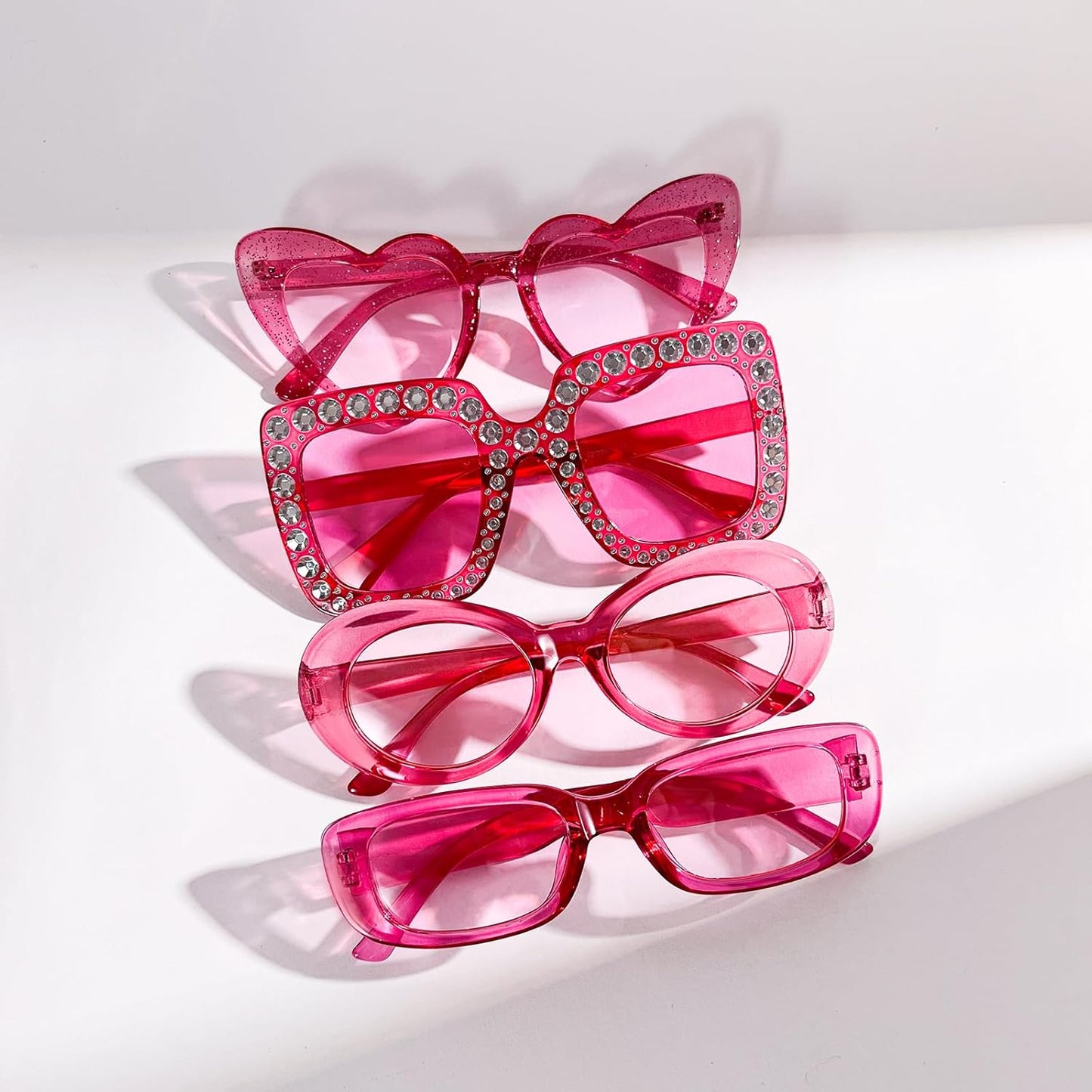 8 Mixed Style Party Sunglasses Retro Colored Party Favors Bulk Classic Costume Glasses for Women