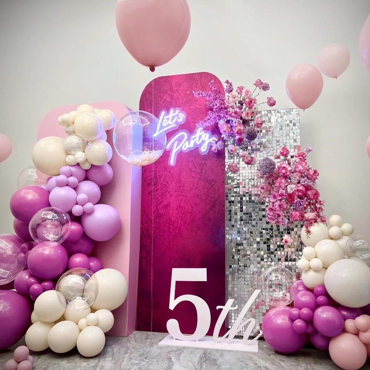 Red Pink Purple White Balloon Arch Kit, 166Pcs Dusty Pink Balloons Garland for Girl Women Wedding Engagement Anniversary Birthday Bridal Baby Shower Party Decorations