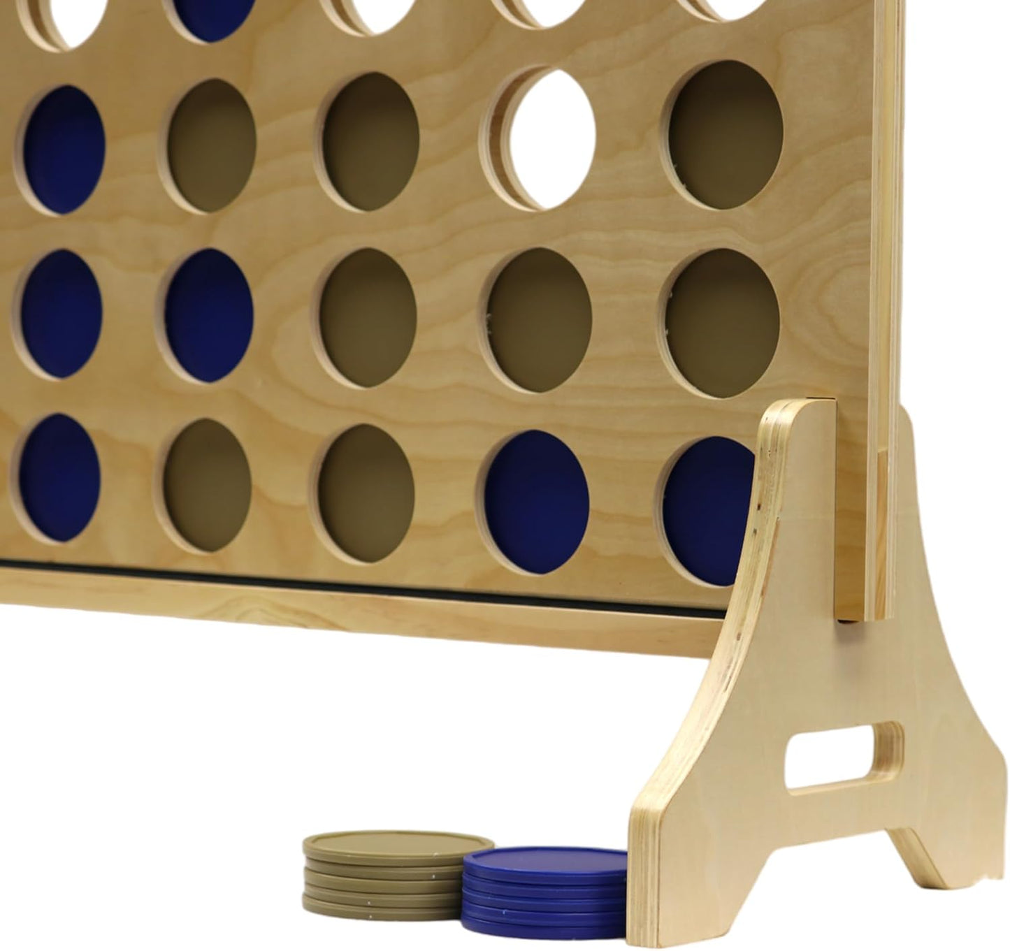 Tailgating Pros Premium Giant Four in a Row with Carrying Case - Jumbo Oversized Outdoor Yard Game - Connect Multiple Pucks in a Row to Win - Many Puck Colors Available!