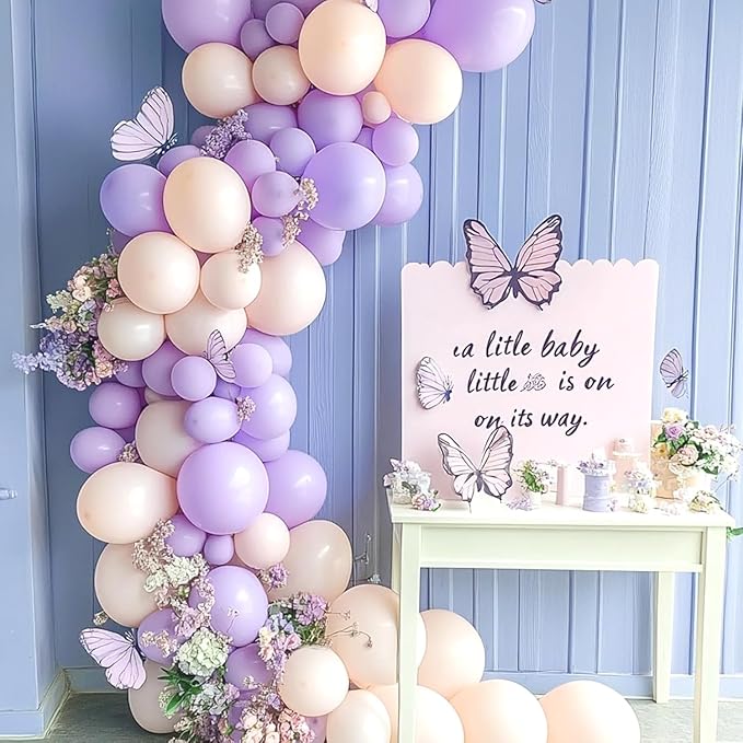 KBZVNAF Pastel Purple Latex Party Balloons - 50 Pack 12 inch Helium Matte Lavender Balloons for Birthday Wedding Baby Shower Princess Party Decorations
