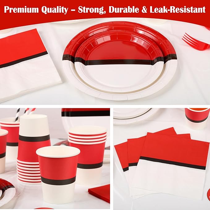 Cartoon Birthday Party Supplies Bundle – 182-Piece Disposable Tableware & Decorations Set Including Tablecloth, Banner, Cups, Plates & Napkins for 24 Guests