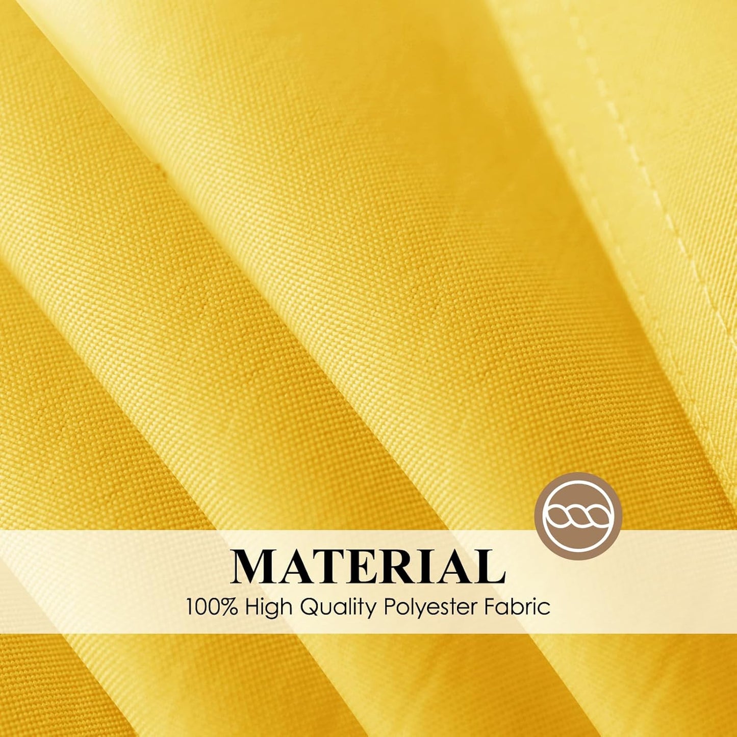 Square Tablecloth 52 x 52 Inch Yellow Tablecloths Stain-Wrinkle Resistant Washable Polyester Table Cloths for Holiday, Buffet Parties, and Weddinge 6pack