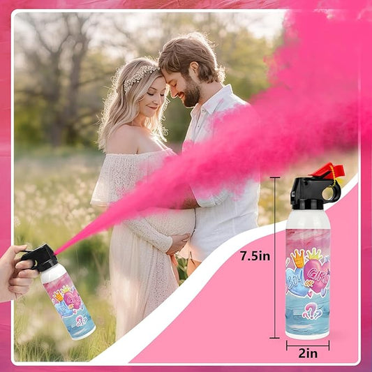 Gender Reveal Fire Extinguisher, 2 Pack Gender Reveal Ideas Gender Reveal Party Decorations Baby Girl Boy Reveal Party Ideas Gender Reveal Decor (Pink, Small)