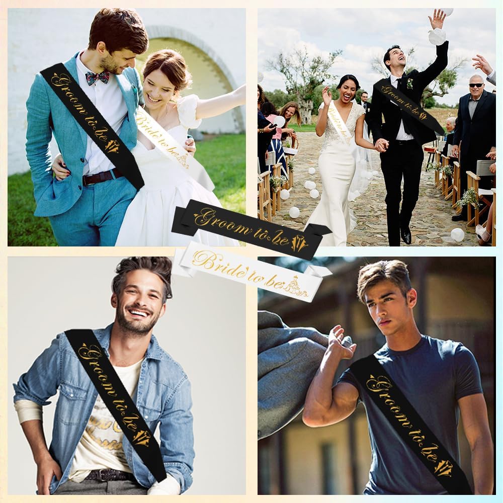Bride To Be Sash Groom To Be Sash Set Bachelor Party Decorations Bride And Groom Gifts Bridal Shower Decorations Bachelorette Party Decorations Wedding Decorations Engagement Party Decorations