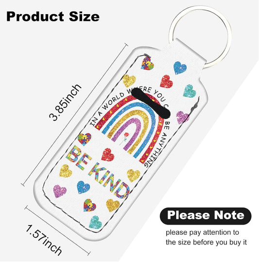 Cute Chapstick Holder Keychain,Lipstick Neoprene Clip-on Lip Balm Holder for Woman