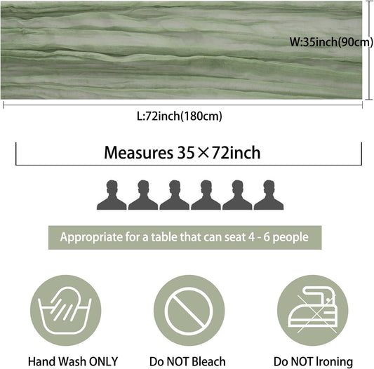 12 Pack Boho Gauze Table Runner - 35x72 Inch Rustic Cheese Cloth Long Table Runner for Wedding, Bridal Shower, Birthday Party Decor (Dusty Sage Green)