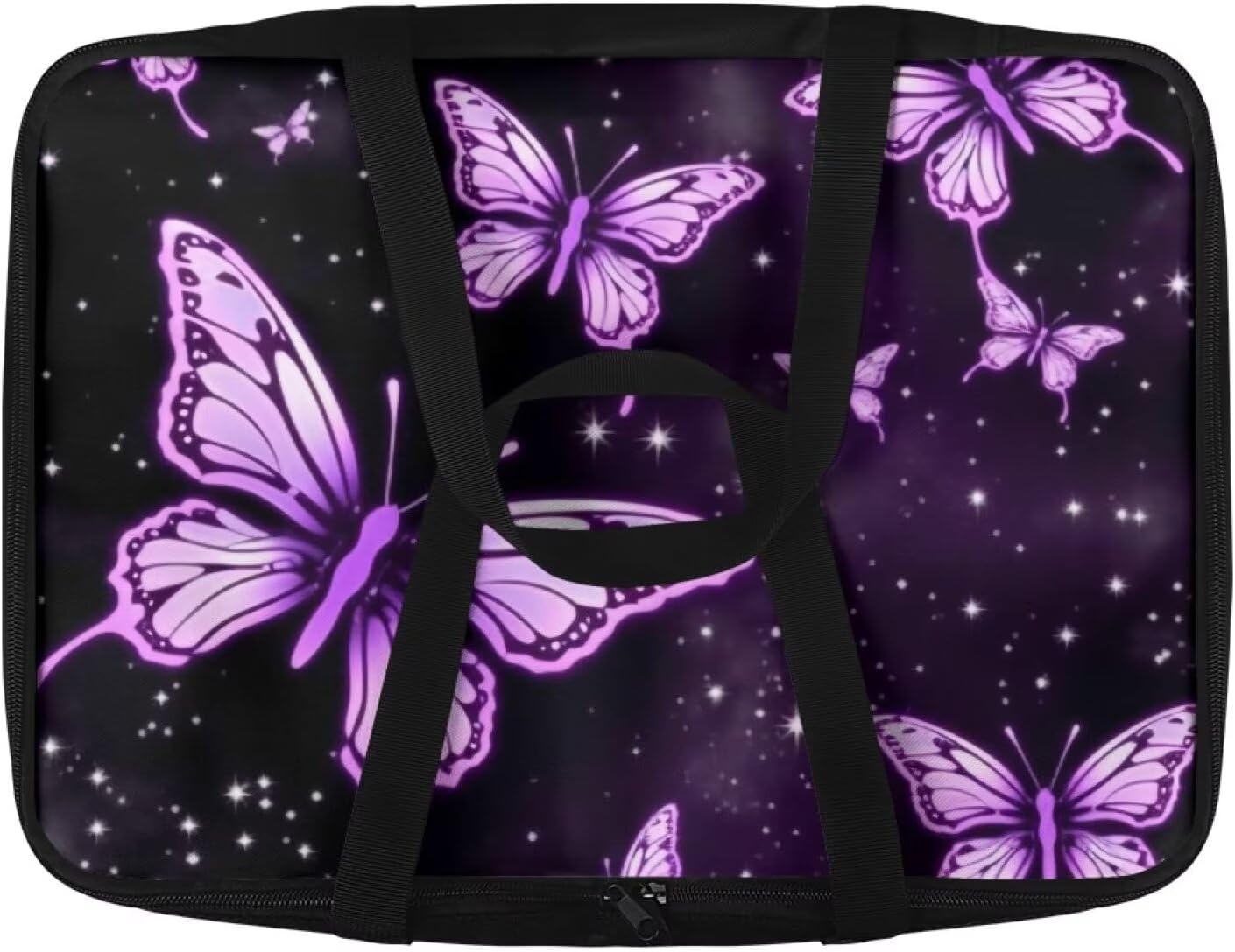 Purple Butterfly Insulated Casserole Carriers for Hot or Cold Food Casserole Dish Carrying Case with Heat Resistant Lining Reusable Food Carrier for Parties Travel Potluck