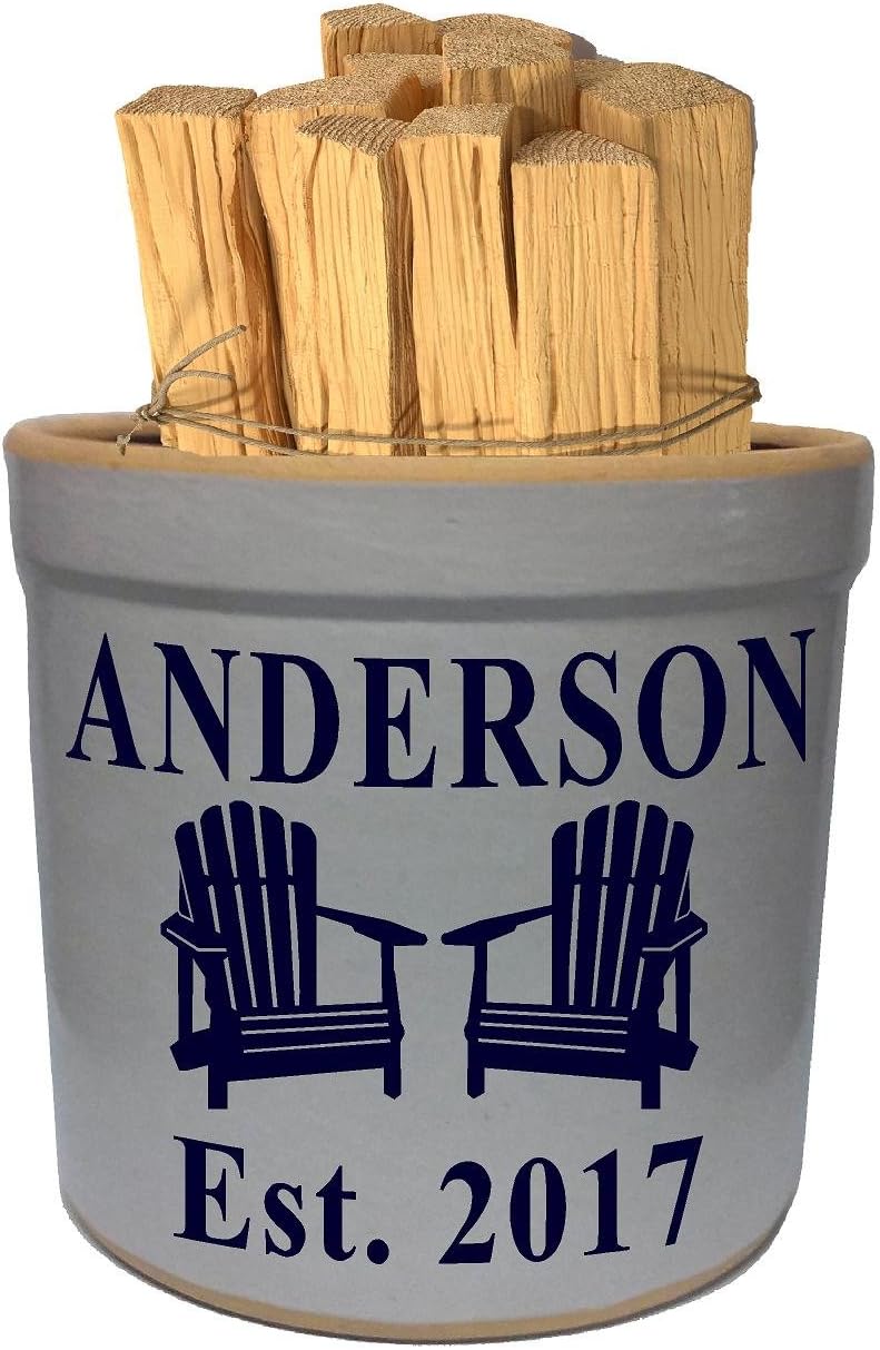 1 Gallon Personalized Stoneware Crock - ADIRONDACK