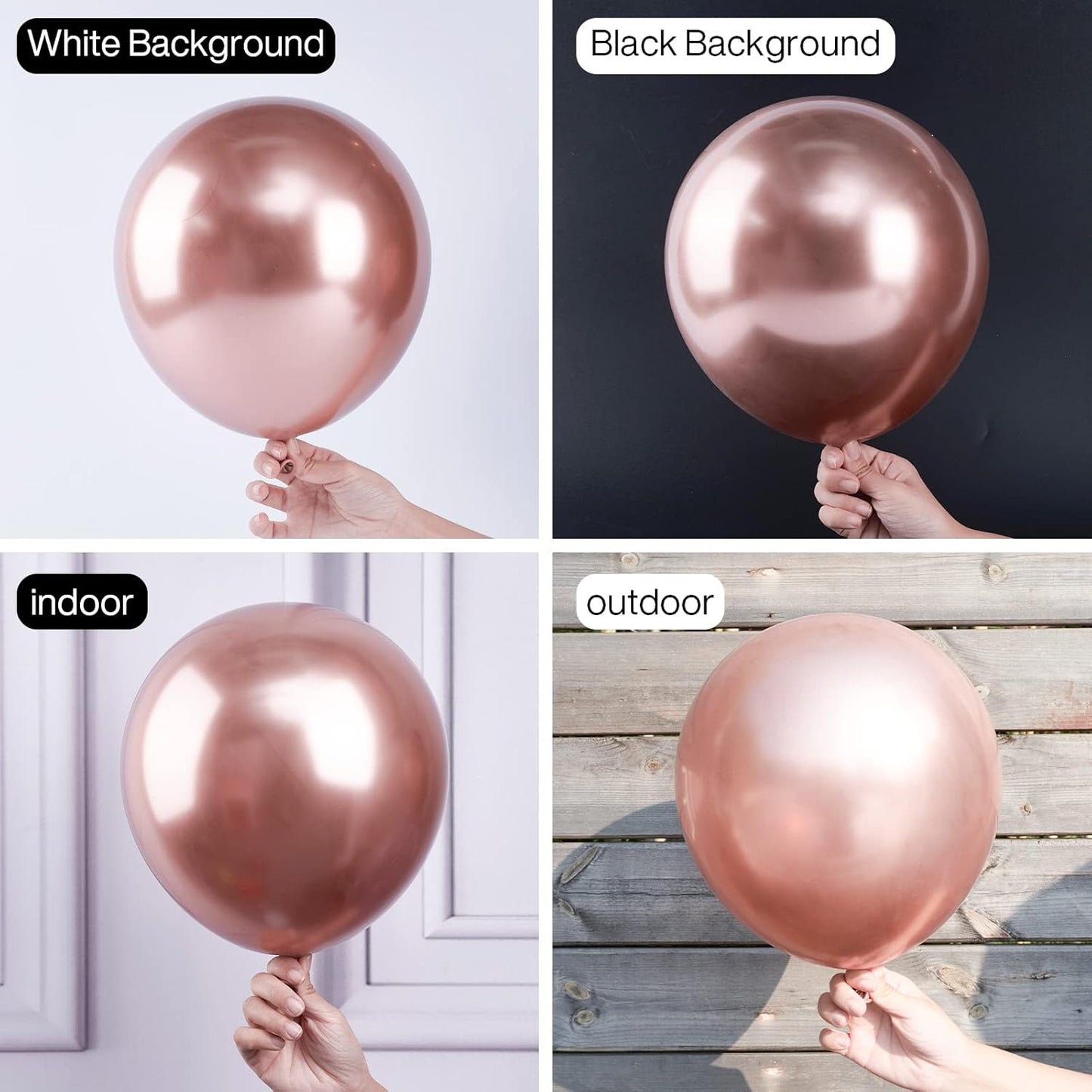 PartyWoo Rose Gold Balloons 100pcs Different Sizes of 18 12 10 5 Inch Gold Balloon Arch Kit Garland for Birthday Graduation Bachelorette Bridal Shower Wedding Party Decorations Rose Gold-G107