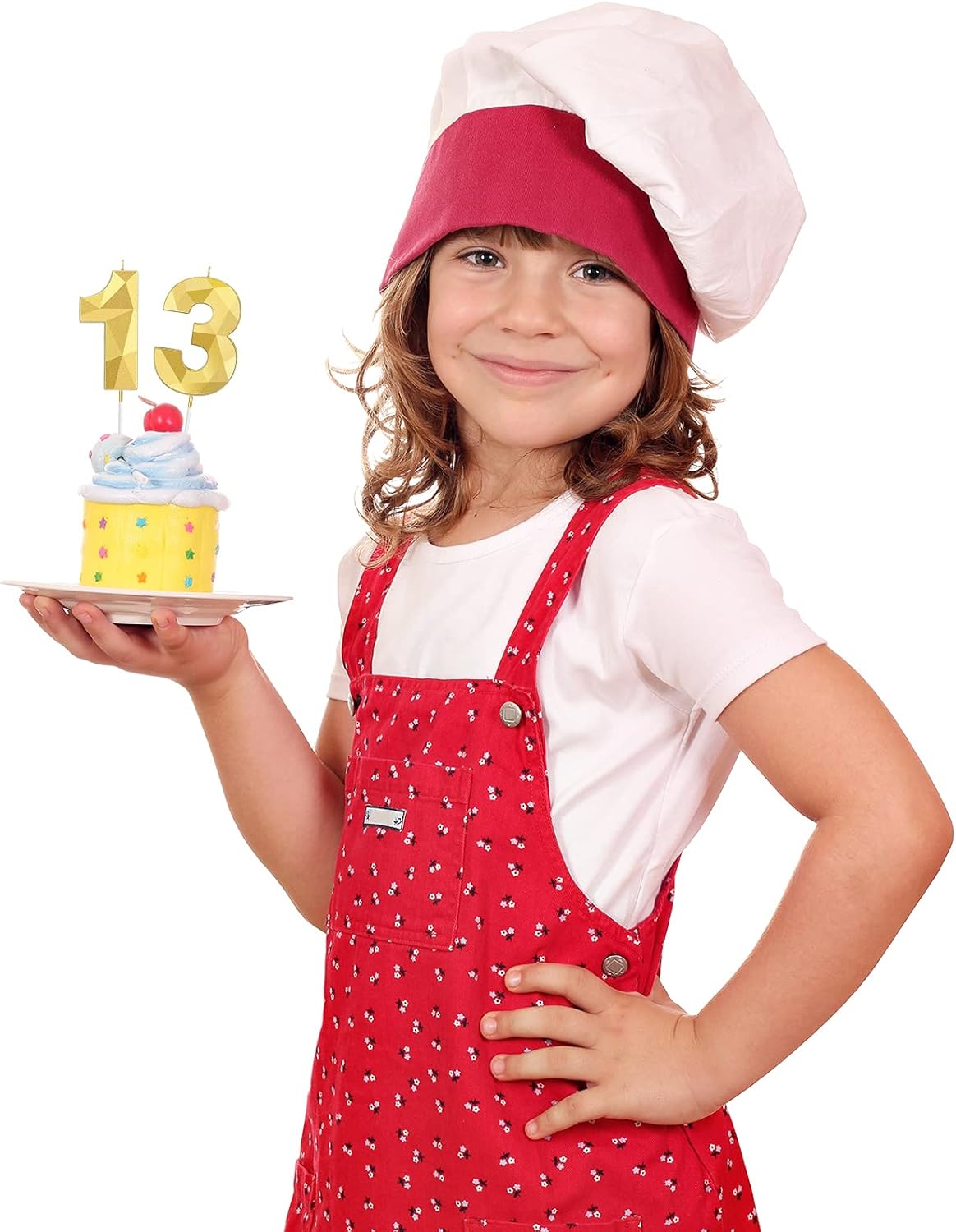 Nuanchu 13th Birthday Candles Gold Number 13 Candles Happy Birthday Cake Topper 3D Diamond Shape Numeral Candles Decoration for Boy Girl Women Birthday Wedding Reunions Theme Party Anniversary Favors