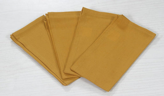 ANA Cloth Napkins Set of 6 (17.5x17.5) inch 100% Cotton Dinner Napkin Washable Hotel Quality Reusable Kitchen & Table Linen for Fall Thanksgiving Family Dinners Weddings & Everyday Use - Mustard