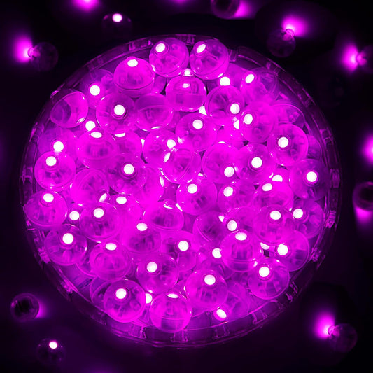 ZGWJ 50PCs Mini Led Lights for Paper Lantern, Pink Led Balloons Light up Balloons for Neon Party Lights Easter Eggs Christmas Halloween Birthday Party Wedding Decoration